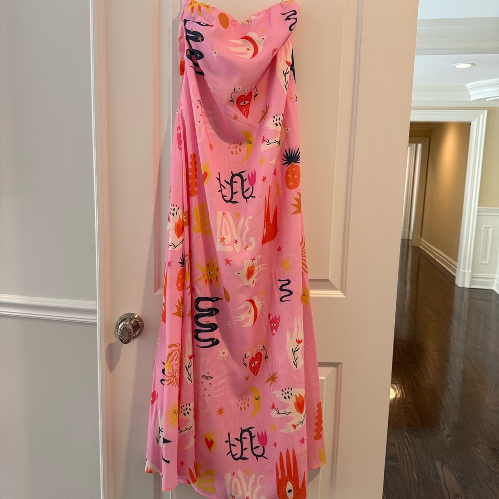Colorful Pink Patterned Scarf